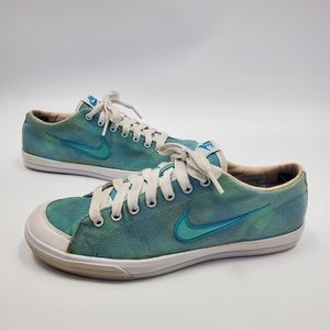 Nike Capri Canvas Blue Plaid Sneakers Swoosh Vintage